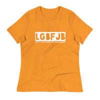 Load image into Gallery viewer, Let&#39;s Go B.... F*JB Blackout Blanco Women&#39;s Relaxed T-Shirt
