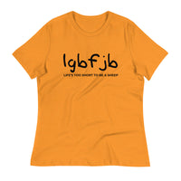 Load image into Gallery viewer, Let&#39;s Go B.... F*JB Kid Script Ngo Women&#39;s Relaxed T-Shirt
