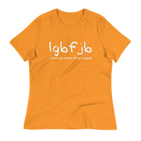 Load image into Gallery viewer, Let&#39;s Go B.... F*JB Kid Script Blanco Women&#39;s Relaxed T-Shirt
