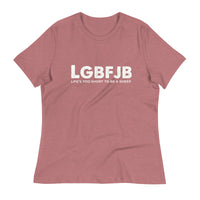 Load image into Gallery viewer, Let&#39;s Go B.... F*JB ALOT Blanco Women&#39;s Relaxed T-Shirt

