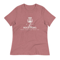 Load image into Gallery viewer, Rock+Reb£llion Retro Mic Blanco Women&#39;s Relaxed T-Shirt
