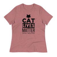 Load image into Gallery viewer, Cat Lives Matter Ngo Women&#39;s Relaxed T-Shirt

