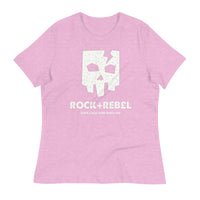 Load image into Gallery viewer, Rock+Reb£llion Cracked Mask Blanco Women&#39;s Relaxed T-Shirt
