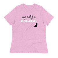 Load image into Gallery viewer, My Cat&#39;s A Bad A** M&#39;Fer NBN Women&#39;s Relaxed T-Shirt
