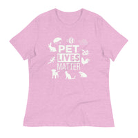 Load image into Gallery viewer, Pet Lives Matter Blanco Women&#39;s Relaxed T-Shirt

