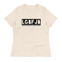 Load image into Gallery viewer, Let&#39;s Go B.... F*JB Blackout Ngo Women&#39;s Relaxed T-Shirt
