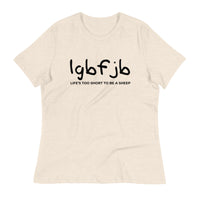 Load image into Gallery viewer, Let&#39;s Go B.... F*JB Kid Script Ngo Women&#39;s Relaxed T-Shirt
