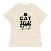 Load image into Gallery viewer, Cat Lives Matter Ngo Women&#39;s Relaxed T-Shirt
