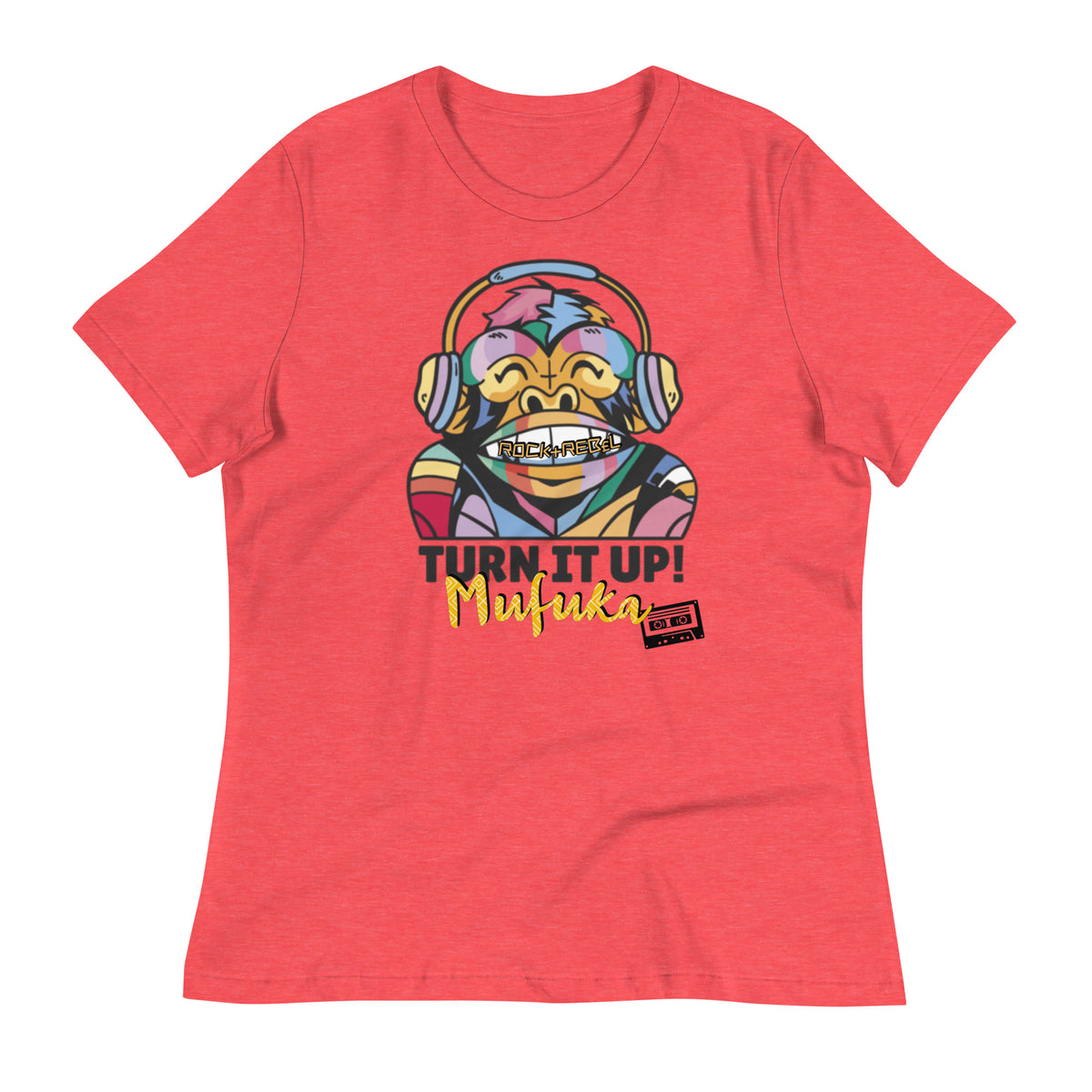Rock+Reb£llion Turn It Up! Mufuka Women's Relaxed T-Shirt