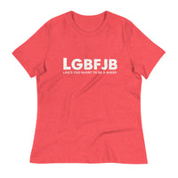 Load image into Gallery viewer, Let&#39;s Go B.... F*JB ALOT Blanco Women&#39;s Relaxed T-Shirt
