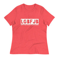 Load image into Gallery viewer, Let&#39;s Go B.... F*JB Blackout Blanco Women&#39;s Relaxed T-Shirt
