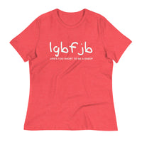 Load image into Gallery viewer, Let&#39;s Go B.... F*JB Kid Script Blanco Women&#39;s Relaxed T-Shirt
