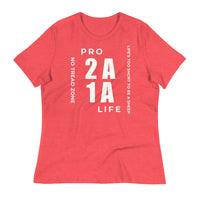 Load image into Gallery viewer, Pro 1A 2A Life, No Tread Zone Blanco Women&#39;s Relaxed T-Shirt
