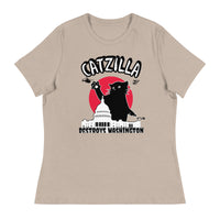 Load image into Gallery viewer, CatZilla Destroys Washington Women&#39;s Relaxed T-Shirt
