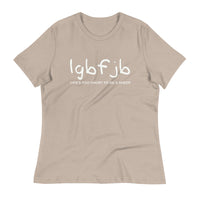 Load image into Gallery viewer, Let&#39;s Go B.... F*JB Kid Script Blanco Women&#39;s Relaxed T-Shirt
