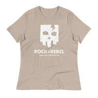 Load image into Gallery viewer, Rock+Reb£llion Cracked Mask Blanco Women&#39;s Relaxed T-Shirt
