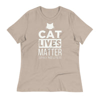 Load image into Gallery viewer, Cat Lives Matter Blanco Women&#39;s Relaxed T-Shirt
