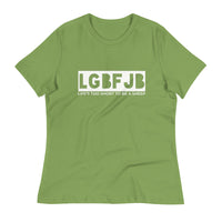 Load image into Gallery viewer, Let&#39;s Go B.... F*JB Blackout Blanco Women&#39;s Relaxed T-Shirt
