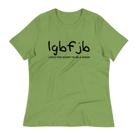 Load image into Gallery viewer, Let&#39;s Go B.... F*JB Kid Script Ngo Women&#39;s Relaxed T-Shirt
