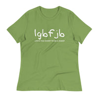 Load image into Gallery viewer, Let&#39;s Go B.... F*JB Kid Script Blanco Women&#39;s Relaxed T-Shirt
