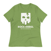 Load image into Gallery viewer, Rock+Reb£llion Cracked Mask Blanco Women&#39;s Relaxed T-Shirt
