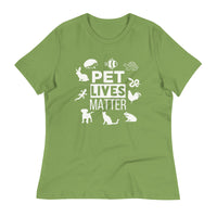 Load image into Gallery viewer, Pet Lives Matter Blanco Women&#39;s Relaxed T-Shirt

