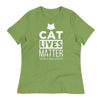 Load image into Gallery viewer, Cat Lives Matter Blanco Women&#39;s Relaxed T-Shirt

