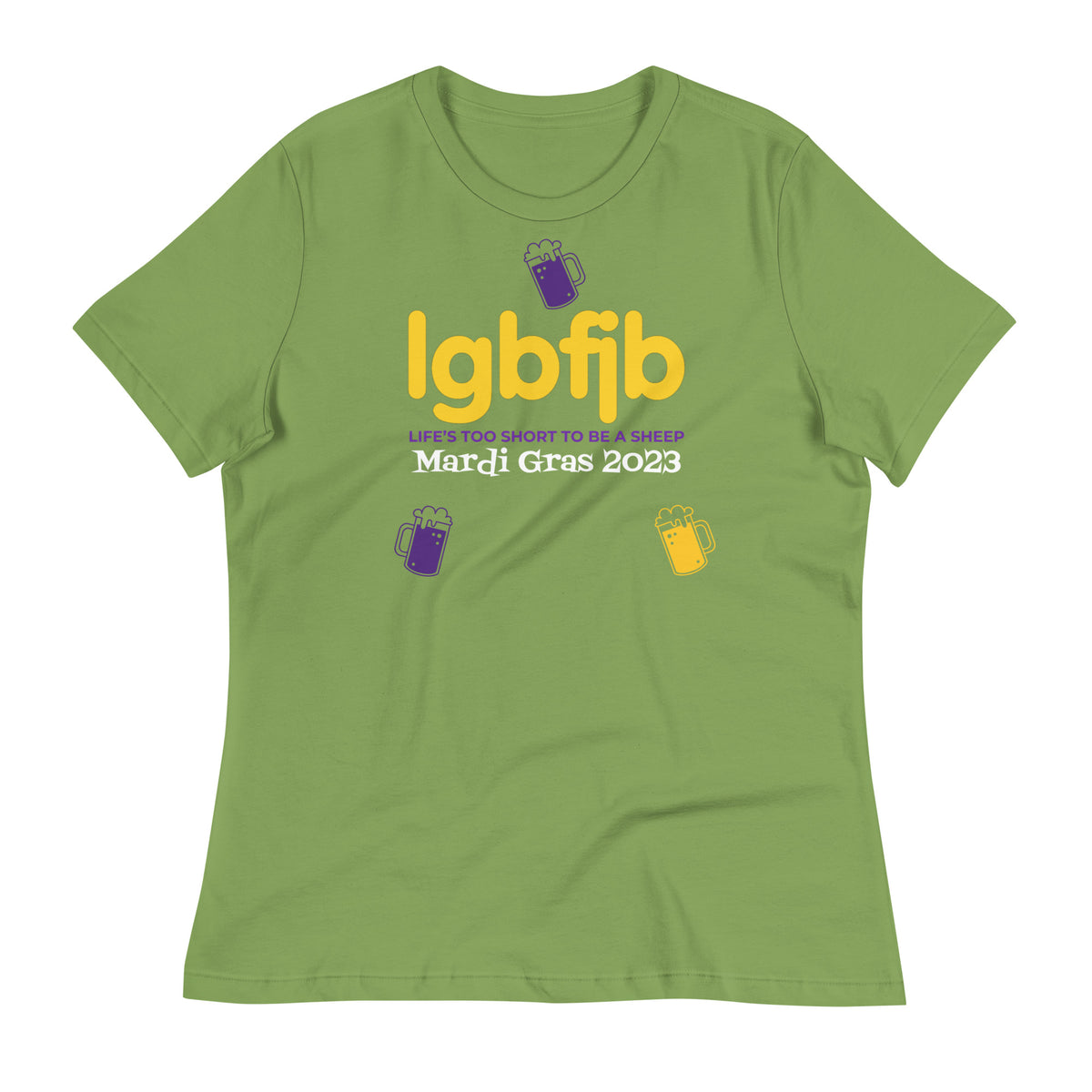 Let's Go B.... F*JB Mardi Gras 2023 LC GR Women's Relaxed T-Shirt