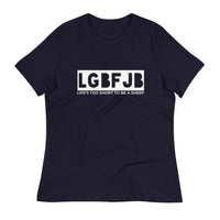 Load image into Gallery viewer, Let&#39;s Go B.... F*JB Blackout Blanco Women&#39;s Relaxed T-Shirt

