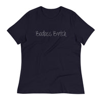 Load image into Gallery viewer, Bad*ss B*tch Heart Blanco Women&#39;s Relaxed T-Shirt
