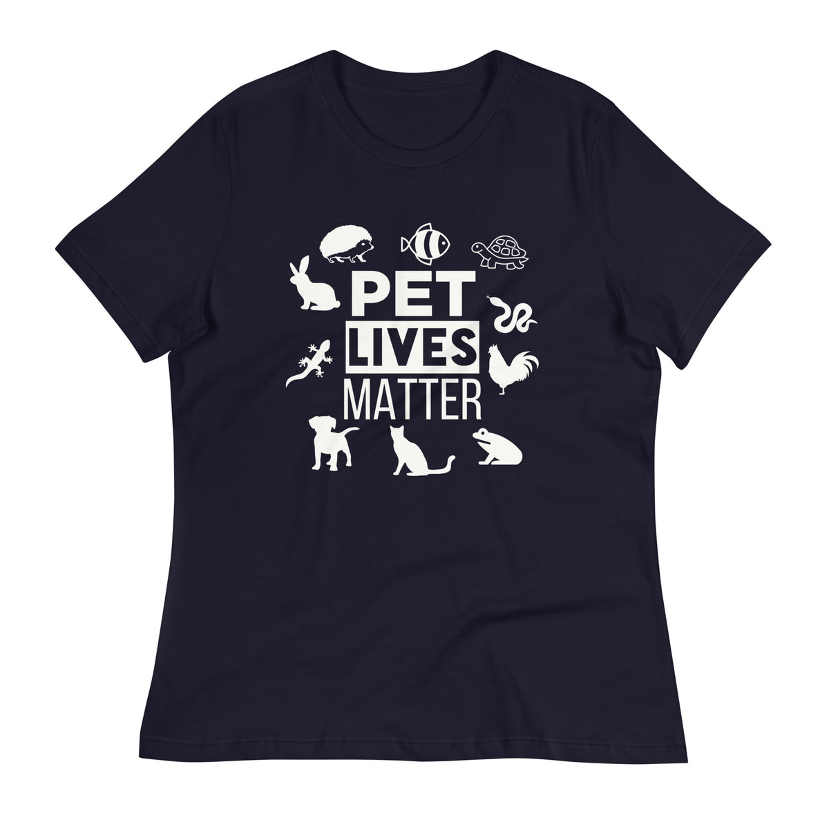 Pet Lives Matter Blanco Women's Relaxed T-Shirt