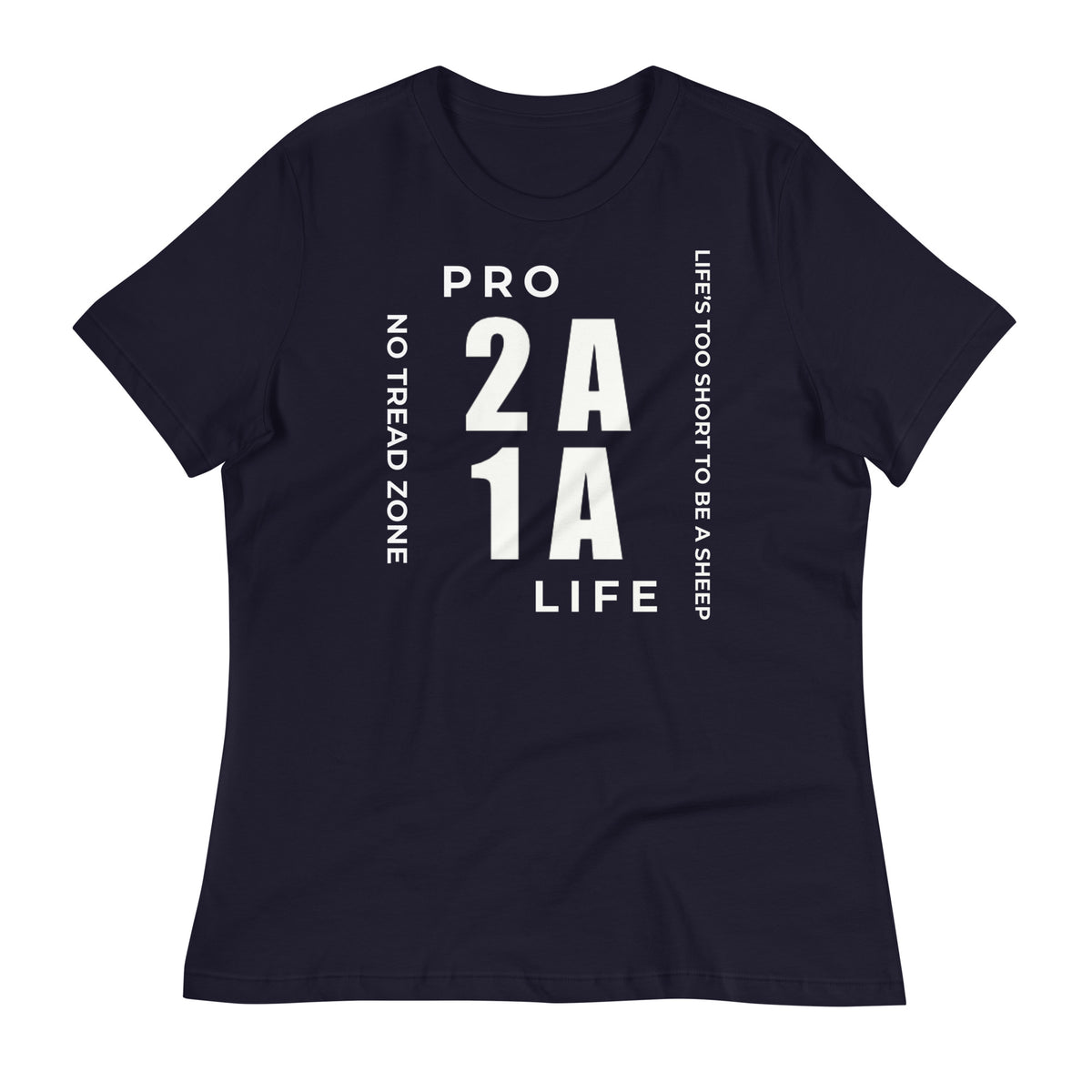 Pro 1A 2A Life, No Tread Zone Blanco Women's Relaxed T-Shirt