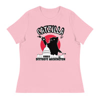 Load image into Gallery viewer, CatZilla Destroys Washington Women&#39;s Relaxed T-Shirt
