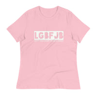 Load image into Gallery viewer, Let&#39;s Go B.... F*JB Blackout Blanco Women&#39;s Relaxed T-Shirt
