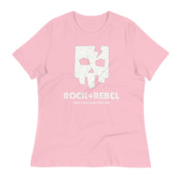 Load image into Gallery viewer, Rock+Reb£llion Cracked Mask Blanco Women&#39;s Relaxed T-Shirt
