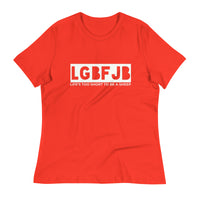 Load image into Gallery viewer, Let&#39;s Go B.... F*JB Blackout Blanco Women&#39;s Relaxed T-Shirt
