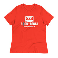 Load image into Gallery viewer, Rock+Reb£llion Cassette A-Side Women&#39;s Relaxed T-Shirt
