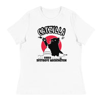 Load image into Gallery viewer, CatZilla Destroys Washington Women&#39;s Relaxed T-Shirt
