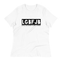 Load image into Gallery viewer, Let&#39;s Go B.... F*JB Blackout Ngo Women&#39;s Relaxed T-Shirt
