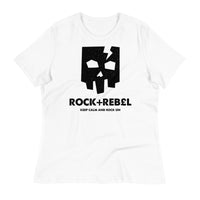 Load image into Gallery viewer, Rock+Reb£llion Cracked Mask Ngo Women&#39;s Relaxed T-Shirt
