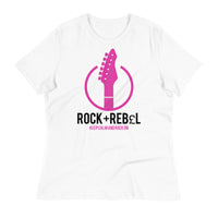 Load image into Gallery viewer, Rock+Reb£llion Guitar C Fucsia Ngo Women&#39;s Relaxed T-Shirt
