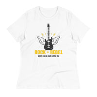 Load image into Gallery viewer, Rock+Reb£llion Guitar Angel Women&#39;s Relaxed T-Shirt
