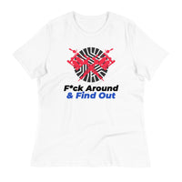Load image into Gallery viewer, F*ck Around &amp; Find Out RWB Women&#39;s Relaxed T-Shirt
