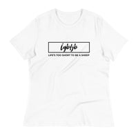Load image into Gallery viewer, Let&#39;s Go B.... F*JB Box Script Ngo Women&#39;s Relaxed T-Shirt
