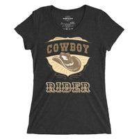 Load image into Gallery viewer, Cowboy Rider Women&#39;s Tri-Blend Slim Fit T-Shirt
