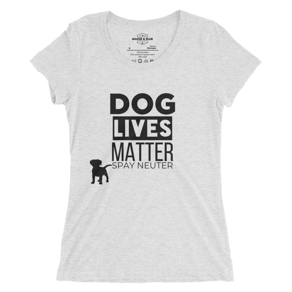 Dog Lives Matter Ngo Women's Tri-Blend Slim Fit T-Shirt