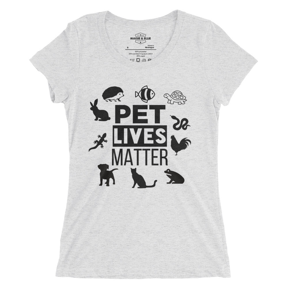 Pet Lives Matter Ngo Women's Tri-Blend Slim Fit T-Shirt