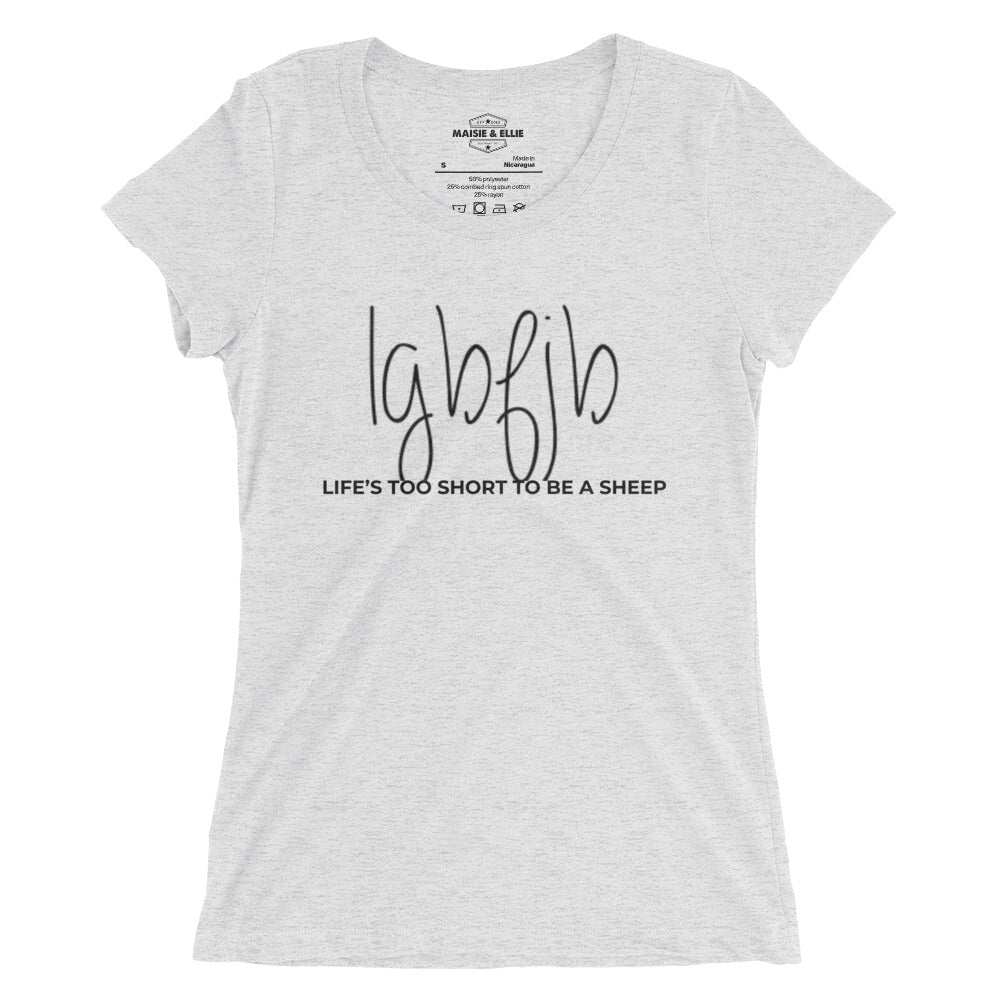 Let's Go B.... F*JB Script Ngo Women's Tri-Blend Slim Fit T-Shirt