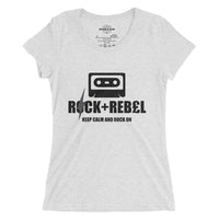 Load image into Gallery viewer, Rock+Reb£llion Cassette B-Side Women&#39;s Tri-Blend Slim Fit T-Shirt
