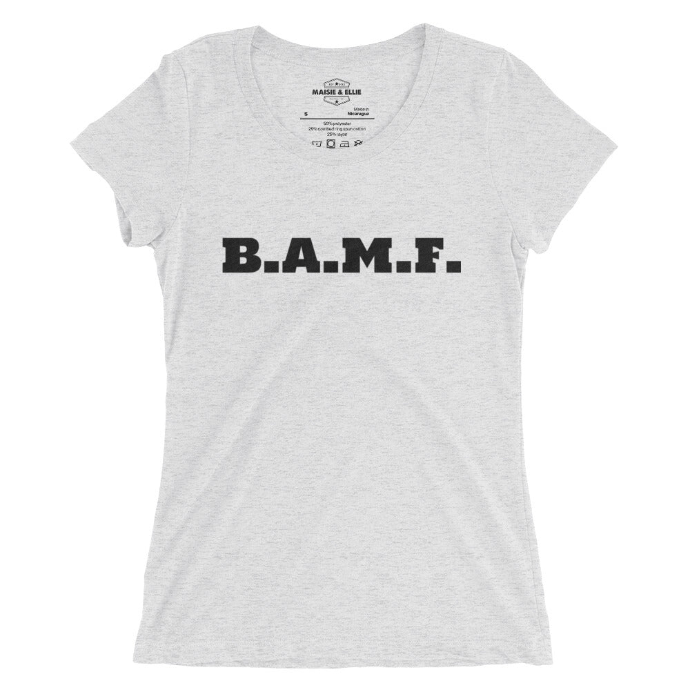 Bad A** M'Fer Ngo Women's Tri-Blend Slim Fit T-Shirt